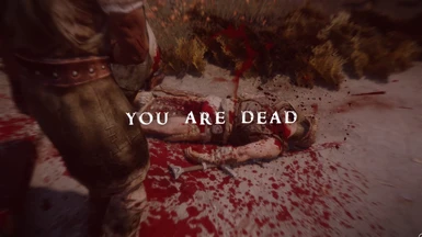 You Are Dead - white font and red background
