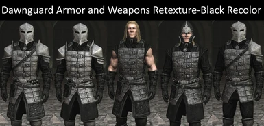 Black Dawnguard Armor and Weapons Retexture at Skyrim Special Edition ...