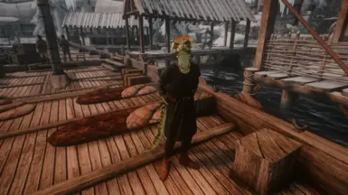 Ram-Ku on the boat in Dawnstar