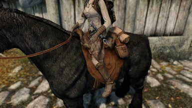 vanilla saddle with texture/mesh replacers, links in description