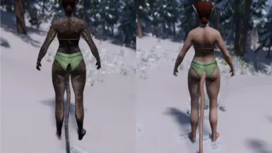 Female retexture comparison (back)