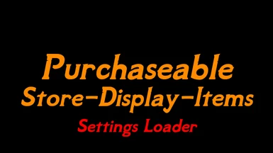 Purchaseable Store-Display-Items - Settings Loader