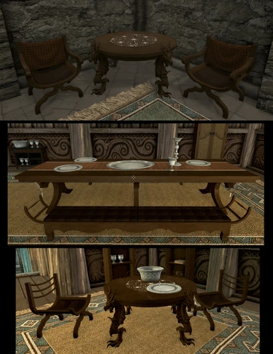 2.1 Noble seating sets (chairs, tables, leather cushion bench)