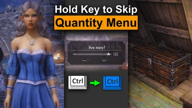 Select One Skip - Hold Key to Skip Quantity Menu