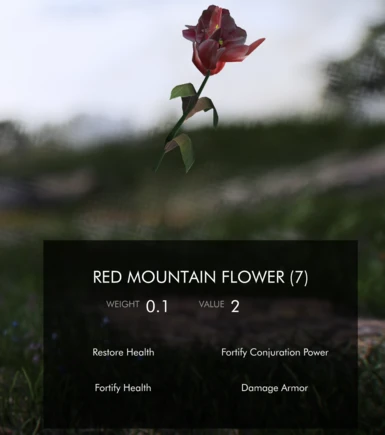 Simple Red And Blue Mountain Flower