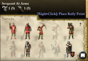 Crusader troops now only require weapons