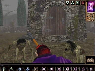 The ghouls temporarily paralyze Rodrigo and attempt to drag him beneath the ground