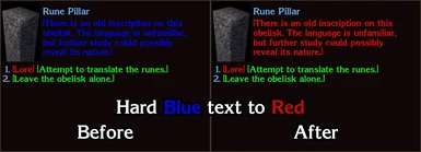 (Optional) Hard Blue text to Red