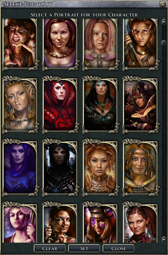 Baldur's Gate 2 Character Portraits