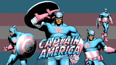 Trans Pride Captain America (Re-Texture)