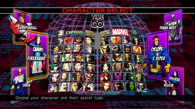 MVC2 Character Select Screen