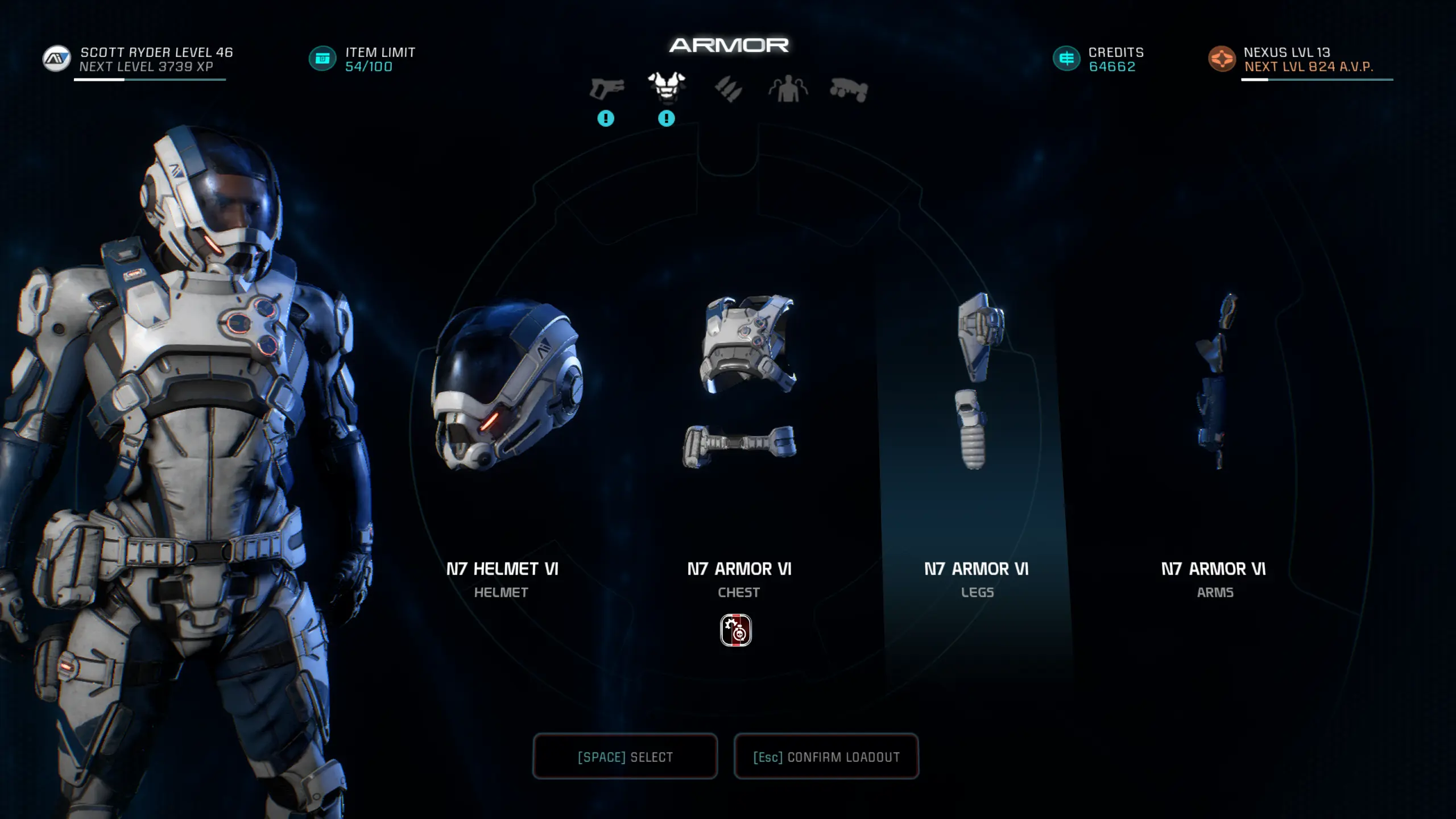 N7 Armour to Initiative Hardsuit at Mass Effect Andromeda Nexus - Mods ...