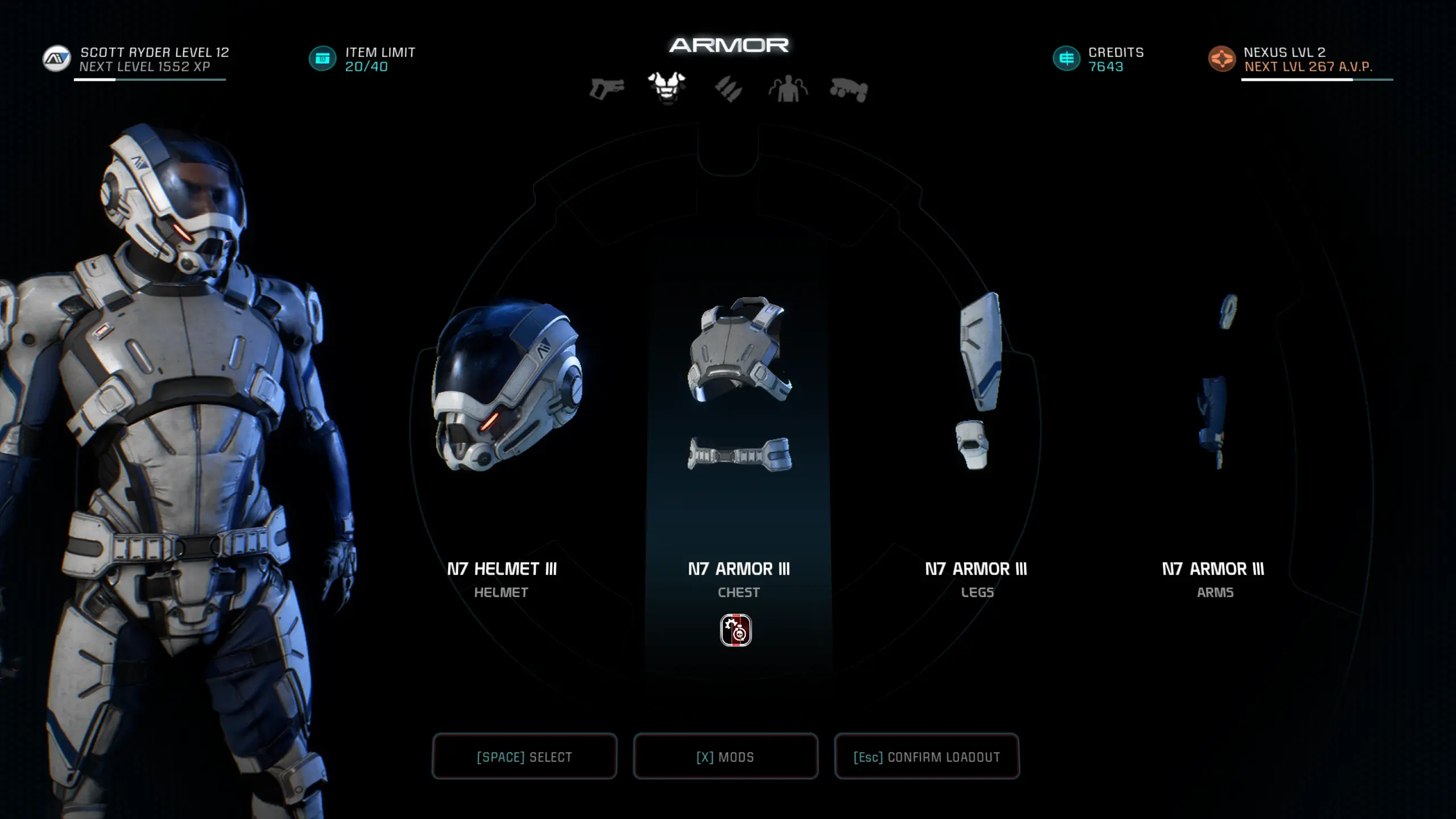 N7 Armour to Initiative Hardsuit at Mass Effect Andromeda Nexus - Mods ...