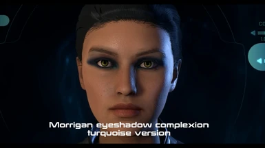 Morrigan complexion turquoise eyeshadow