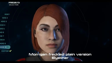 Morrigan freckled plain with eyeliner