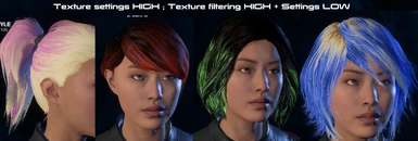 Textures HIGH Texture filtering HIGH Settings LOW