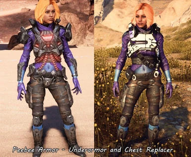 Peebee Armor - Underarmor Replacer - Chest and Full Armor Replacer All Variants