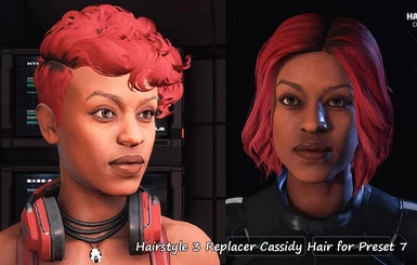 Hairstyle 3 Replacer Cassidy Hair for Preset 7