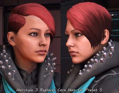 Hairstyle 3 Replacer Cora Hair for Preset 5