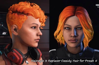 Hairstyle 3 Replacer Cassidy Hair for Preset 5