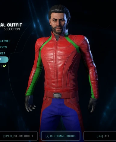 Male Officer Outfit Color Map