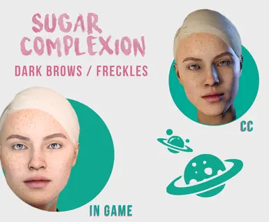 dark brows / freckles