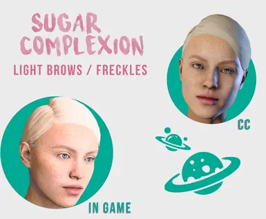 light brows / freckles