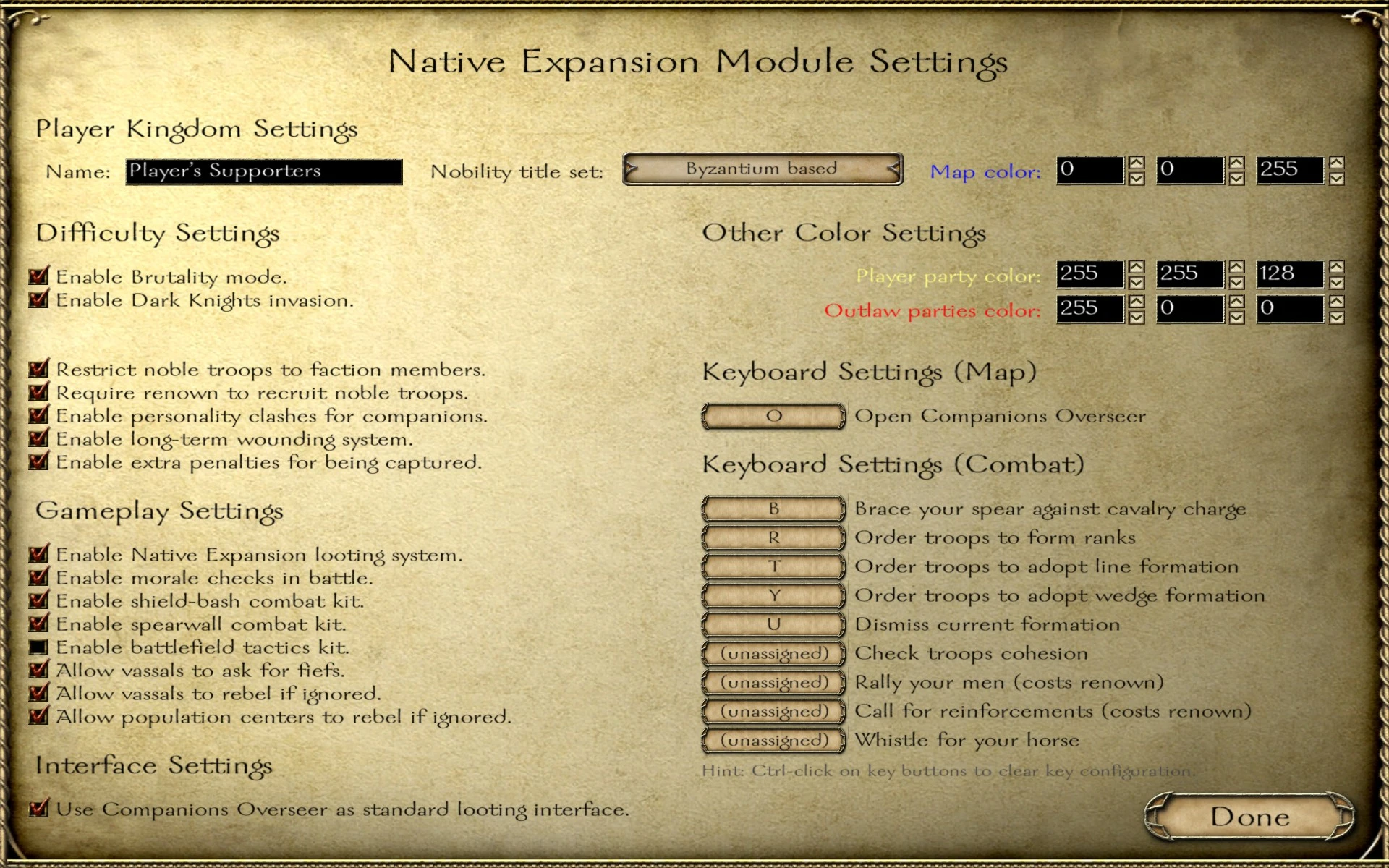 mount and blade warband native mods