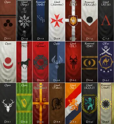 Warband cRPG Arked-Draggon Medieval Clan Banner Pack