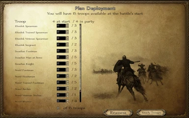 Pre-Battle Deployment screen
