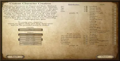 mount and blade character creation