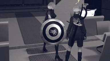 Captain America's Shield and YorHa Shield