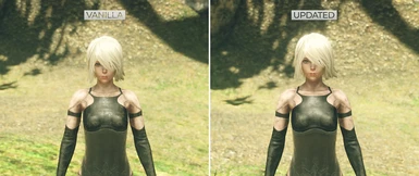 A2's diffuse/colour texture was faithfully recreated from scratch