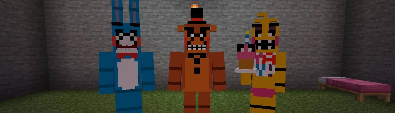 Made the FNaF 4 animatronics in the Minecraft style (credits in