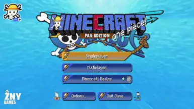 znygames texturepack one piece java - startscreen