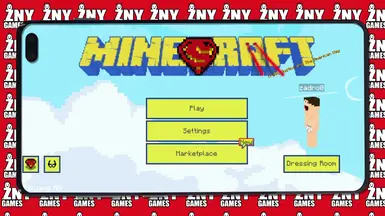 startscreen - znygames themed gui texturepack superman pocket edition