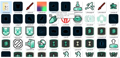 Workbench Upgrade Slot icons along with the Game Pause Icon & Switch Weapons Icon etc.