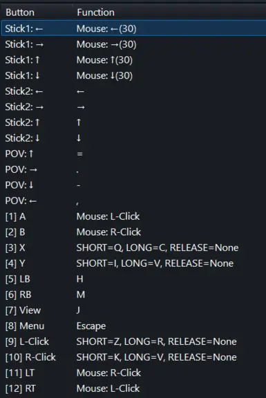 Xbox - Gamepad - Controller Mapping -  Dungeon Siege II