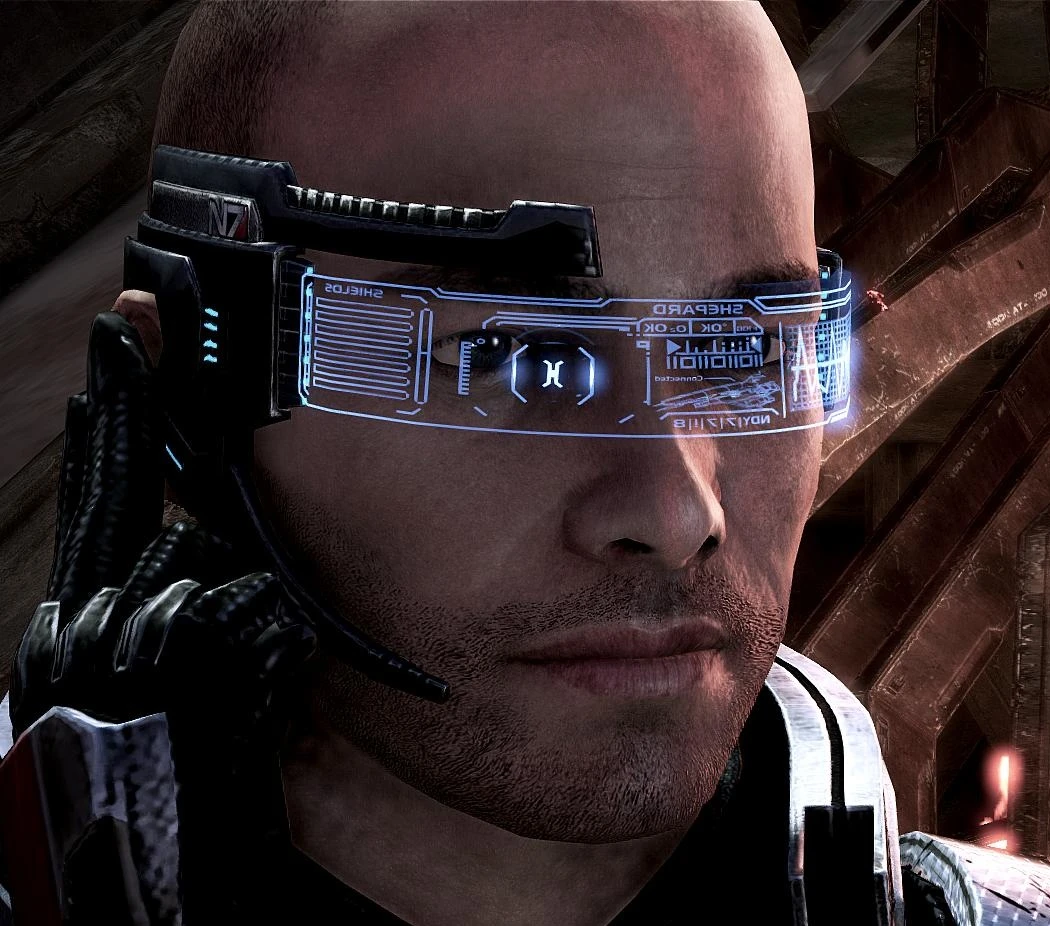 Очки мире игры. Визор масс эффект. Mass Effect 2 визор. Mass Effect 3 Visor. Mass Effect 2 визор Страж.