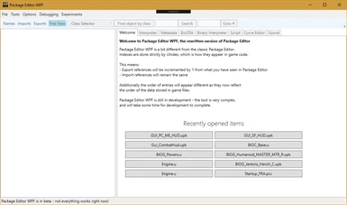 Quick recents in Package editor WPF to make opening files very quickly