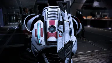 On Shepard's back.