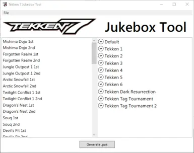 Tekken 7 Jukebox Tool