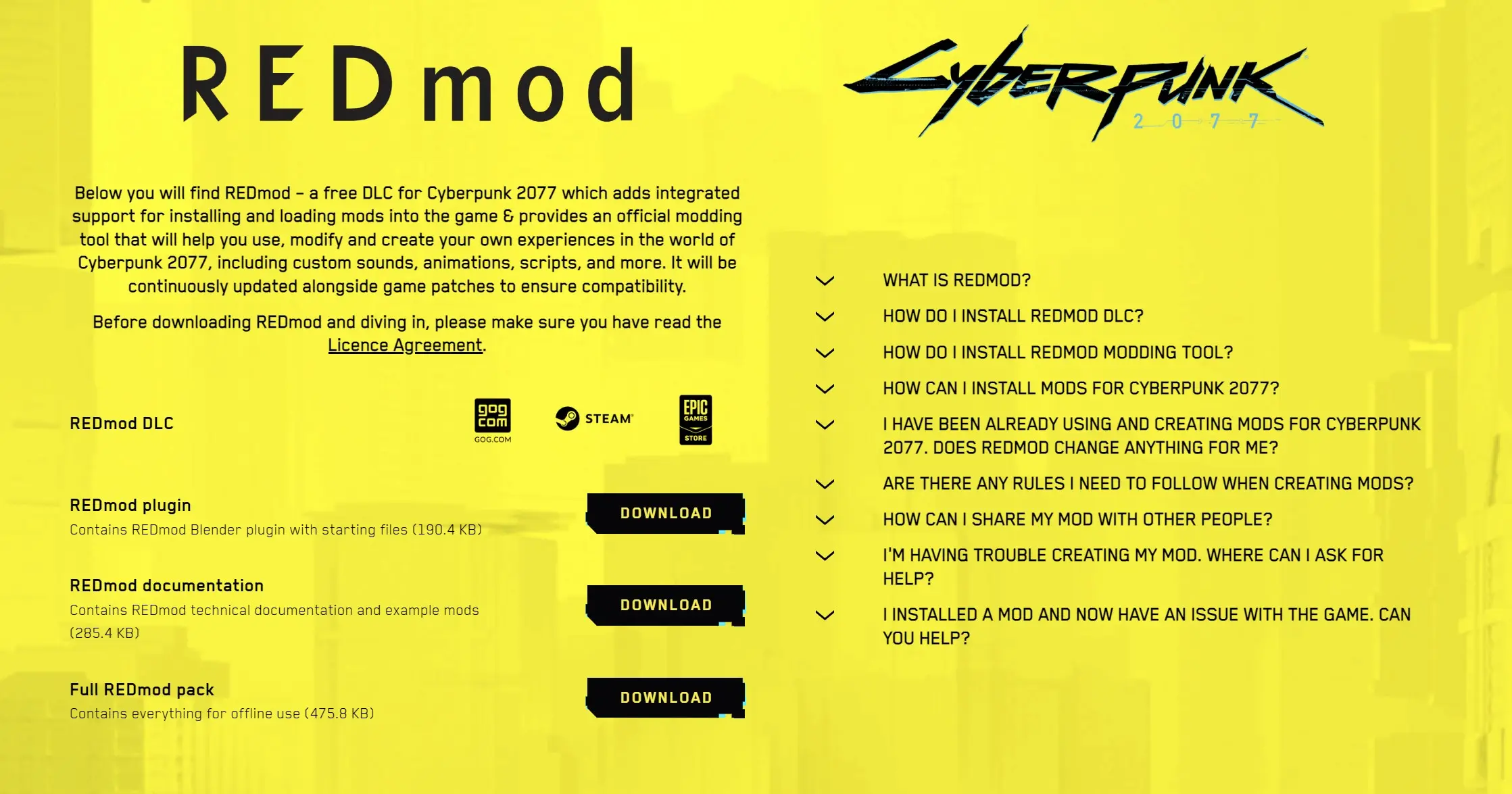 Mod away with REDmod! - Home of the Cyberpunk 2077 universe