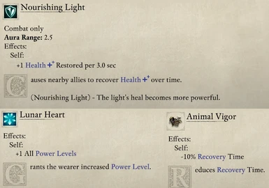 Always Active Nocturnal Abilities (Pale Hide  Heart-Chime Amulet  Lethandria's Devotion Badrwn's Cover)