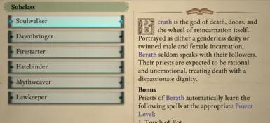 JSawyer Priest Subclass Names