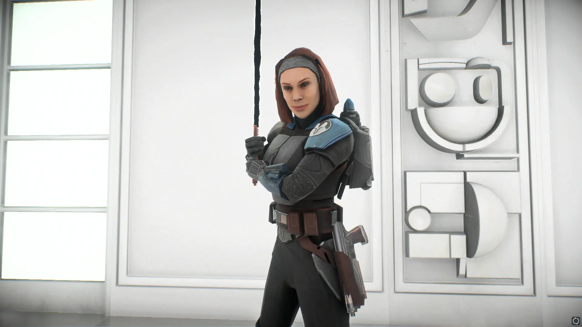 Bo Katan with Darksaber (Rey Replacer) at Star Wars: Battlefront II ...