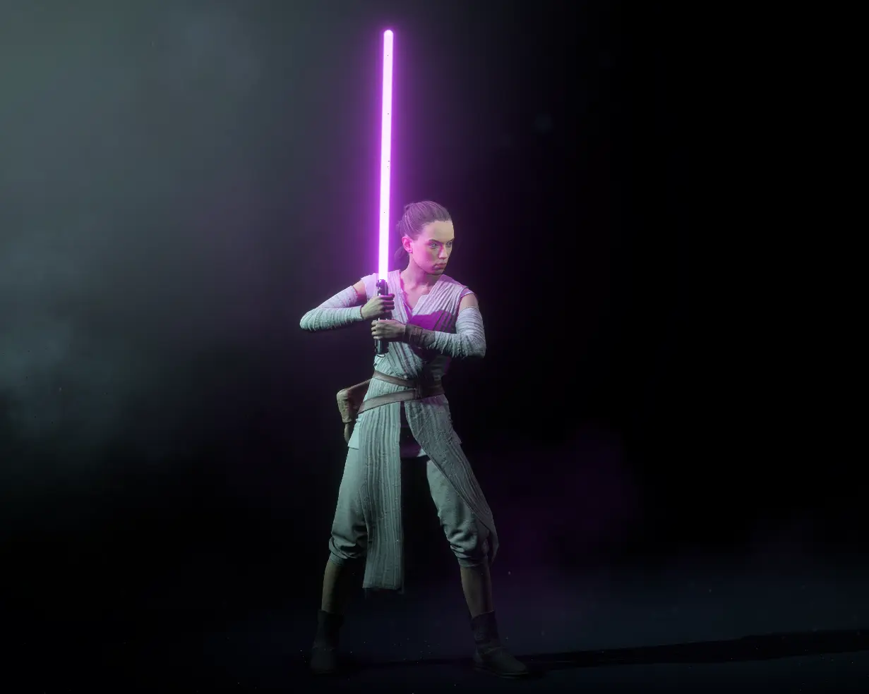 Rey's TRUE Purple Lightsaber at Star Wars: Battlefront II (2017) Nexus ...