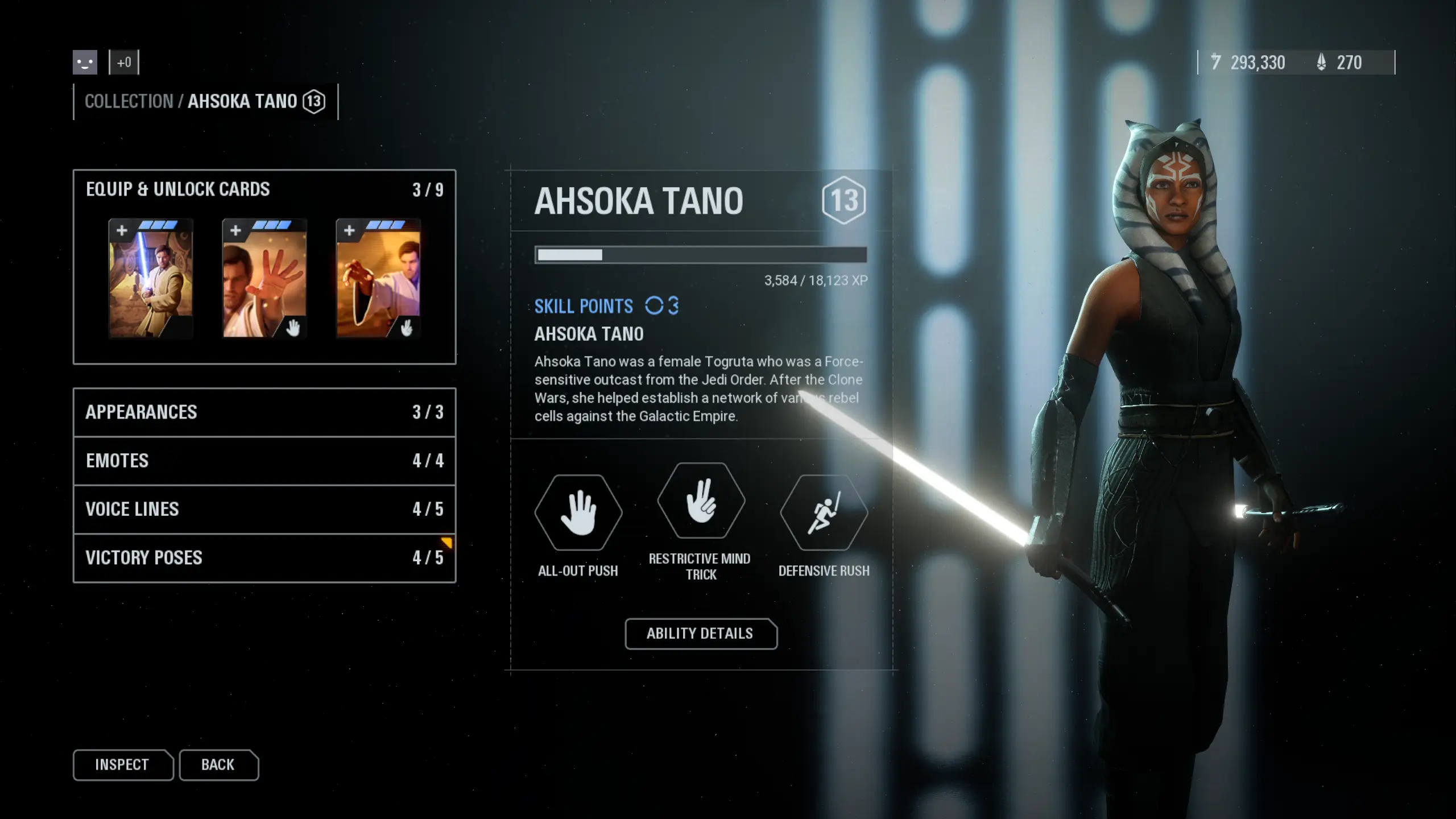 Ahsoka text edit for Obi Wan at Star Wars: Battlefront II (2017) Nexus ...