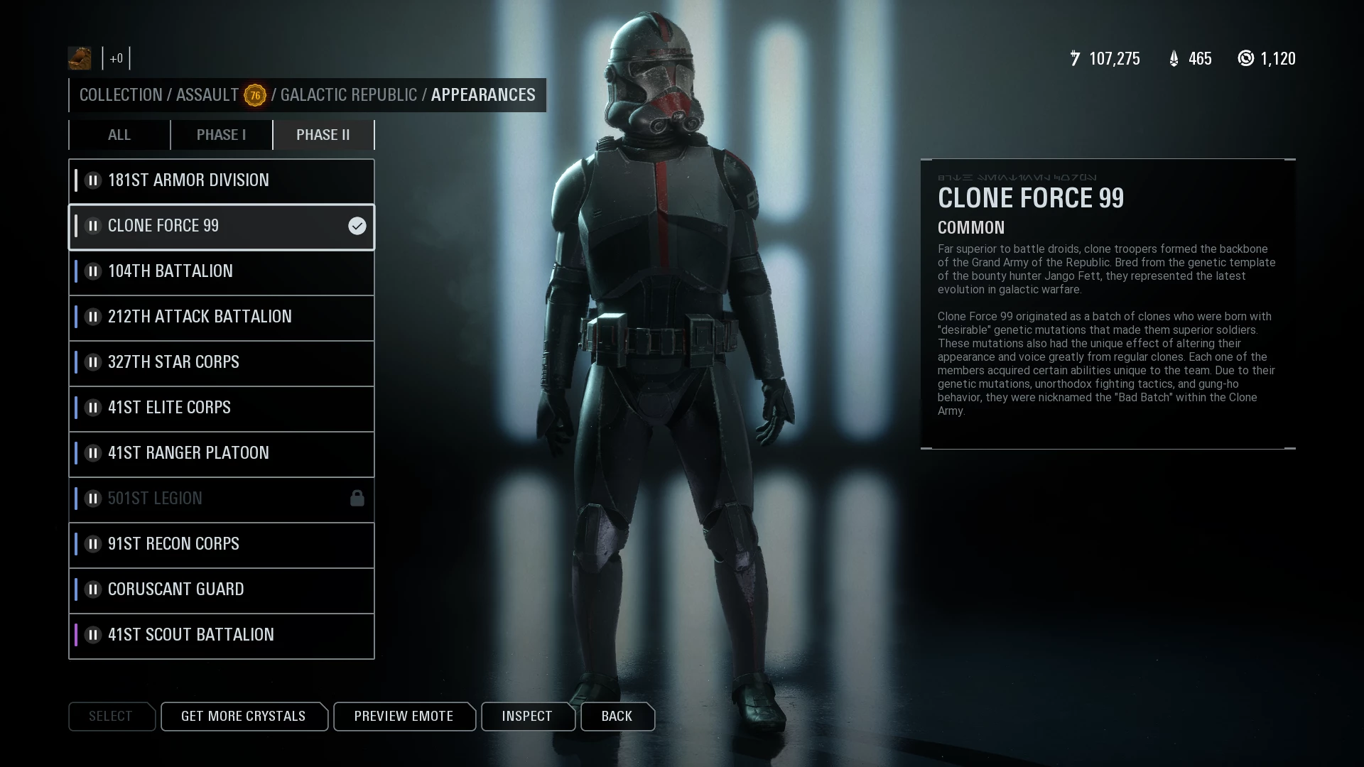 clone force 99 armor