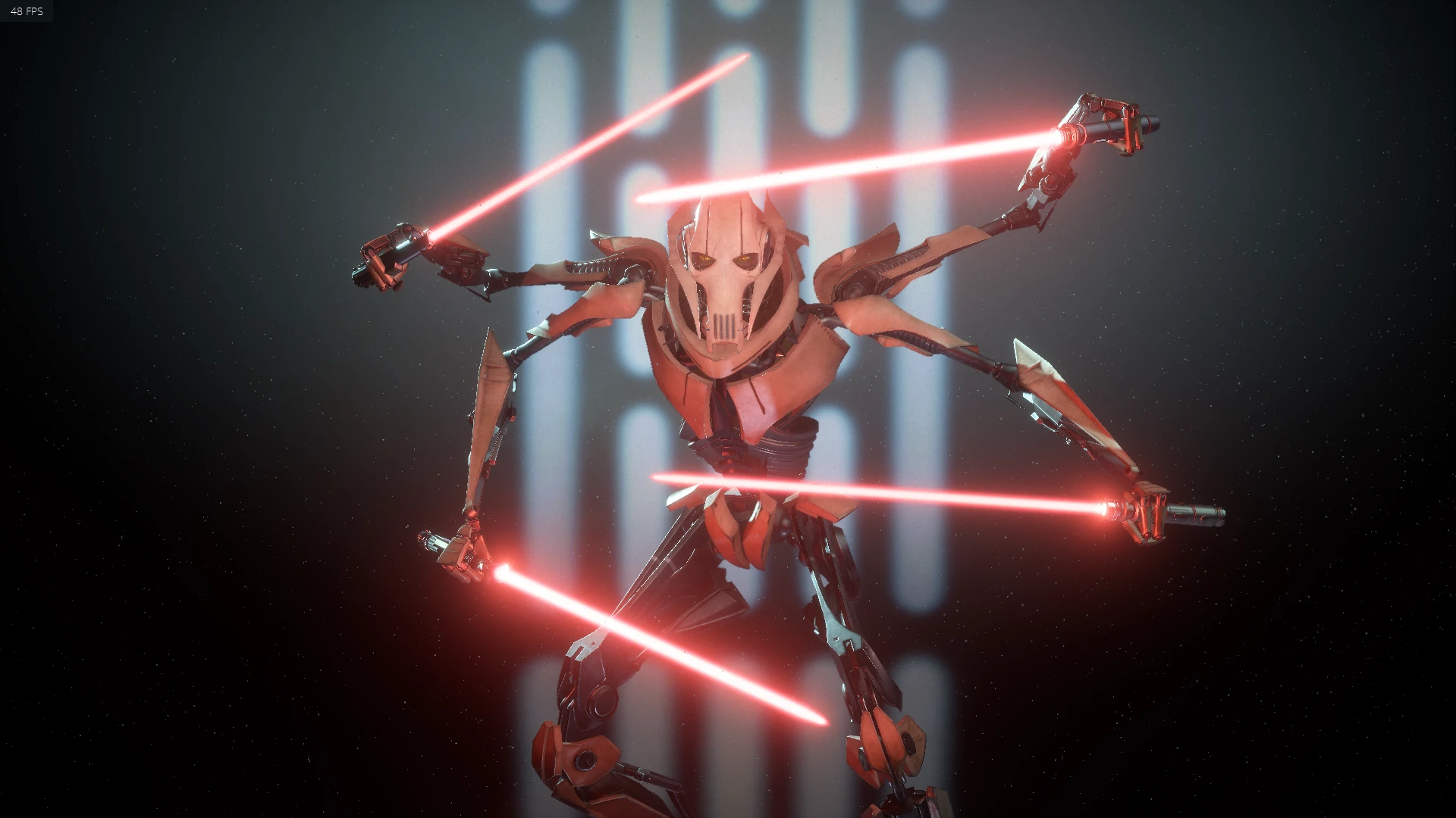 general grievous with red lightsabers